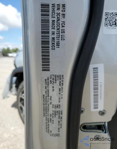 2025 Jeep Compass Limited z USA, uszkodzony, nr VIN 3C4NJDCN7ST511681